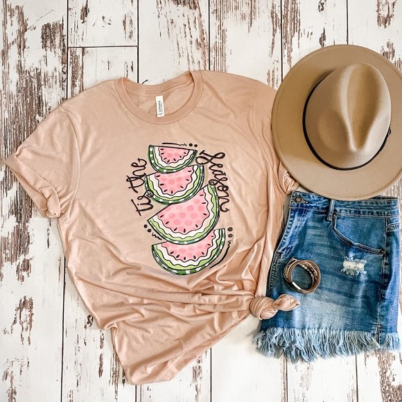 ladies graphic tee | Watermelon Season - Picture 1 of 2